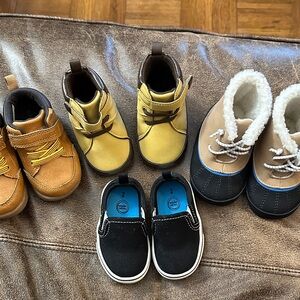 Baby boys shoe bundle sizes 3 mo- 9-12  like new